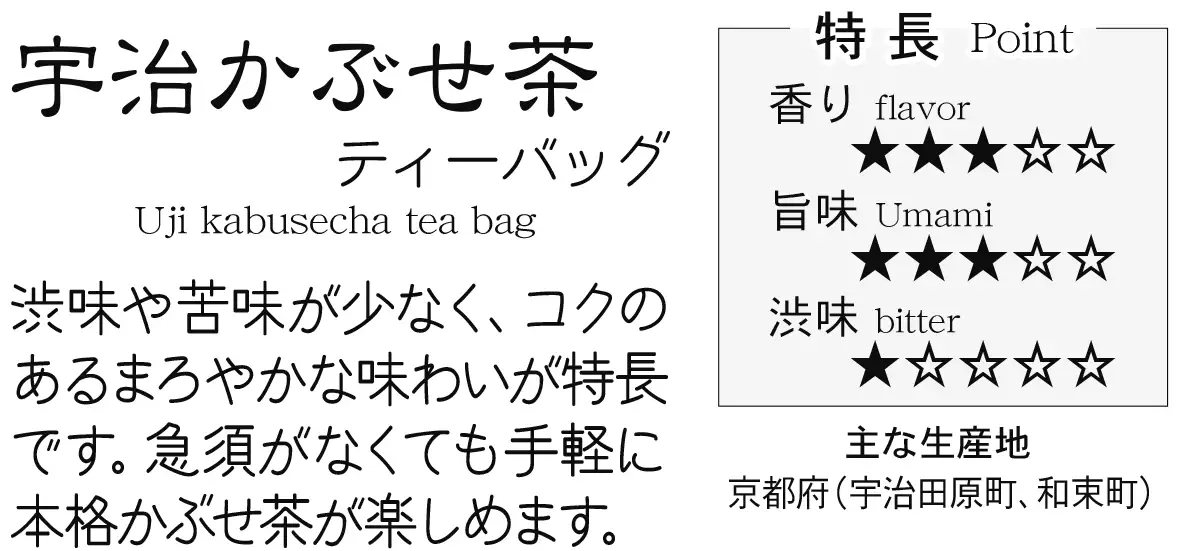 宇治かぶせ茶ティーバッグ